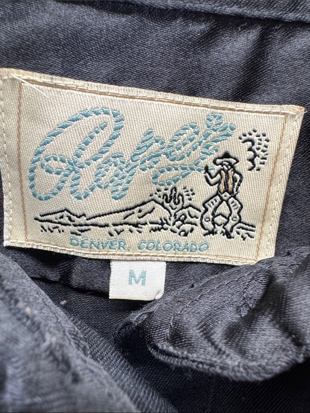 Vintage Roper Denver Colorado Black Embroidered Western Snap Shirt Women’s M - Picture 9 of 11